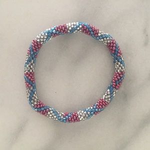 Beaded roll bracelet